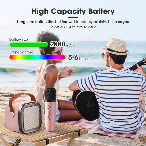 HOT Trending - 45% OFF🔥Mini Karaoke Machine for Kids with Wireless Microphones