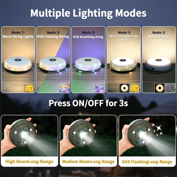 HOT SALE 45%š„Outdoor Lighting Camping Lantern Roll Atmosphere Light
