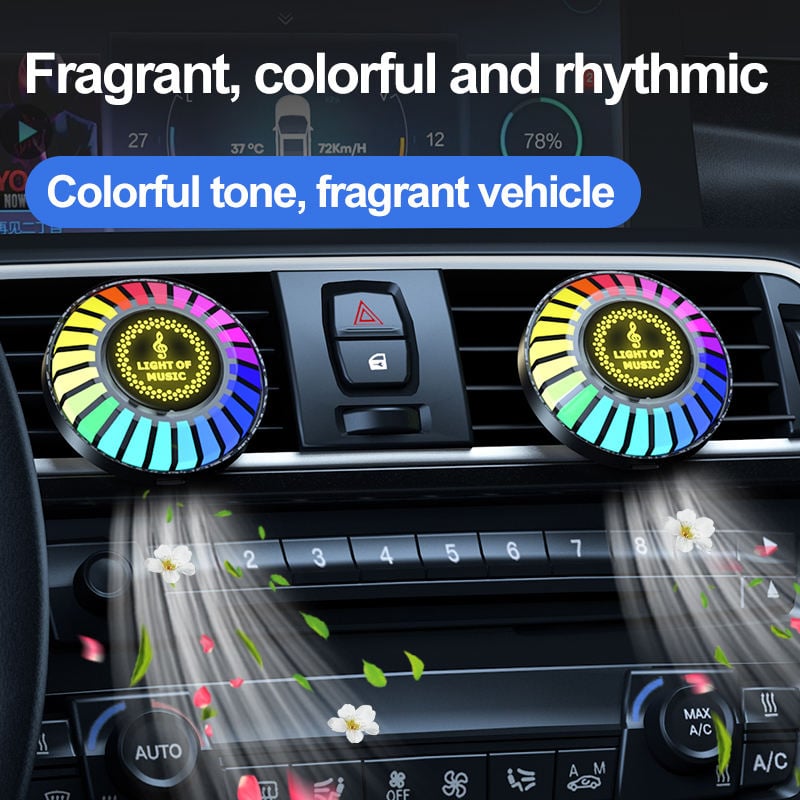 🌈Car RGB LED Rhythm Ambience Light with Voice Control