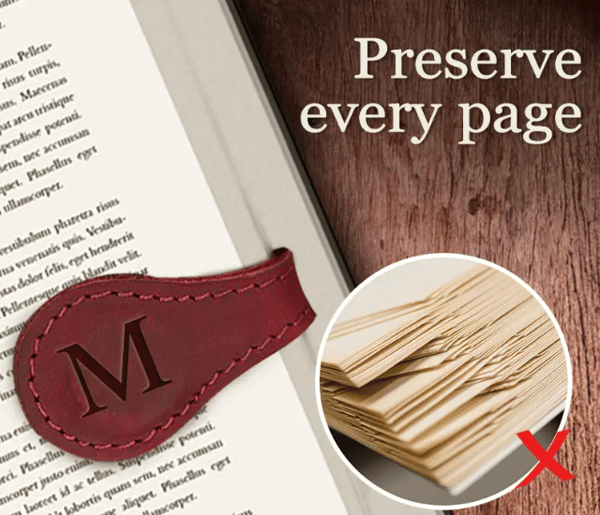 50% Off for Book Lovers🎁 Personalized Magnetic Leather Bookmark [Buy More Save More]