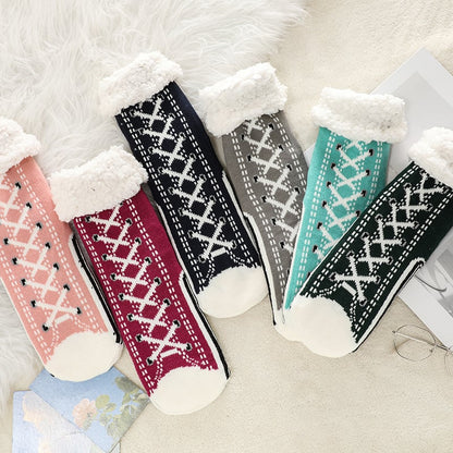 🎁 Christmas Promotion 45% Off✨ Ultra-thick Cashmere Slipper Home Socks [Universal Fitment]