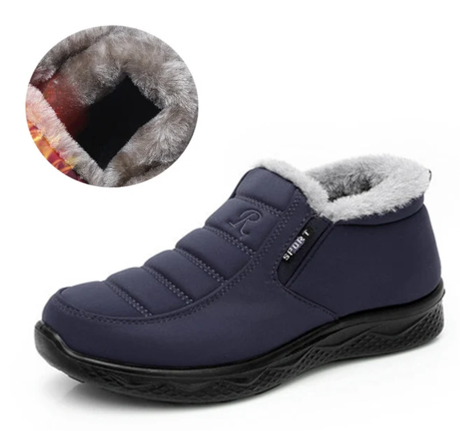 Women Winter Non-slip Waterproof Plush Slip-on Boots [Wide Width]