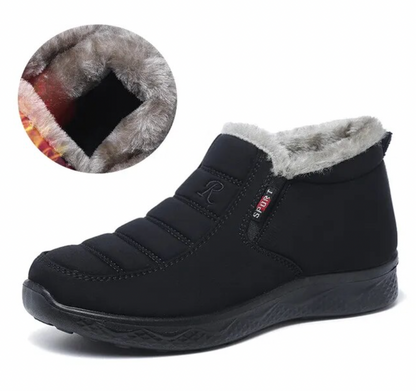 Women Winter Non-slip Waterproof Plush Slip-on Boots [Wide Width]