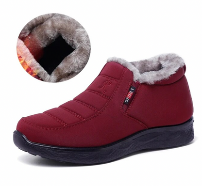 Women Winter Non-slip Waterproof Plush Slip-on Boots [Wide Width]