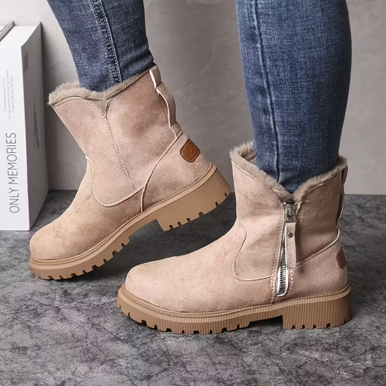 CozyStep™ Orthopedic Fur-Lined Ankle Boots for Fall & Winter