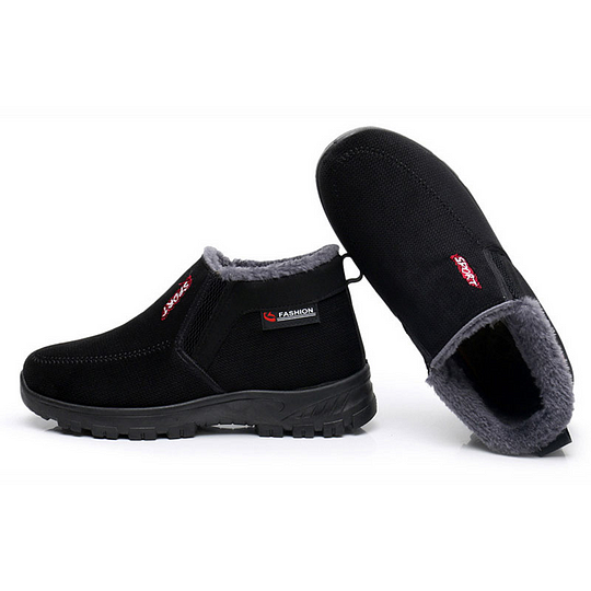 (⏰CLEARANCE SALE 50% OFF) Men's 2024 Winter New Waterproof Non-Slip Slip-On Warm Shoes, Wide Toe Arch Support Walking Shoes