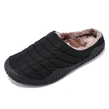 Men Slippers Warm Plush Shoes Waterproof Slippers Cotton Shoes