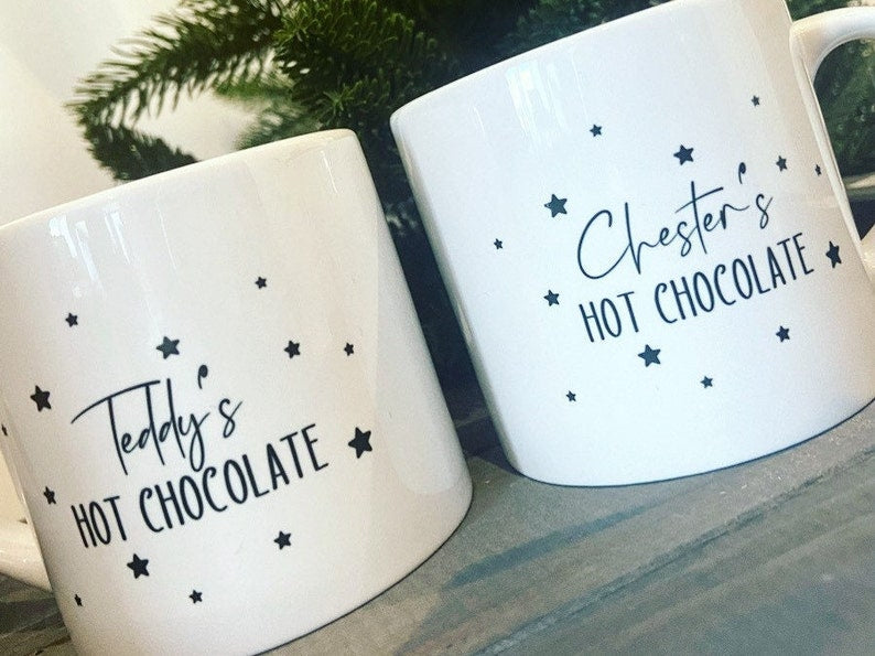 Personalised Hot Chocolate Mug | Ceramic Christmas mug | Childrens Hot Cocoa Mug | Christmas Eve Mug - Stocking Filler